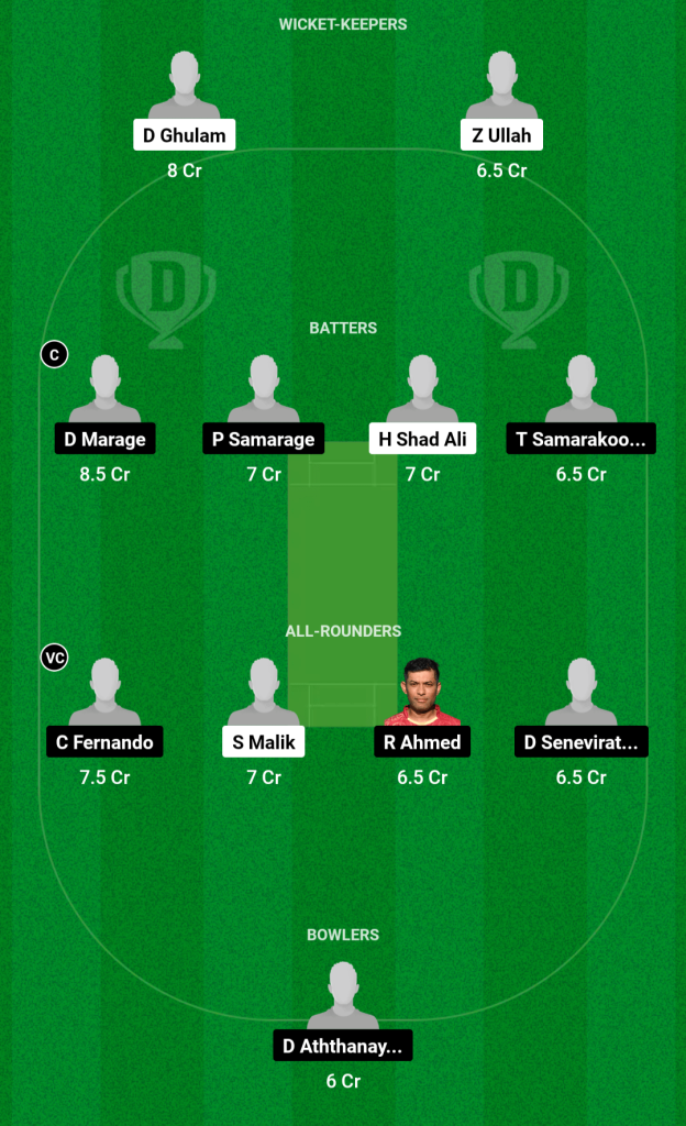 BAP vs RCC Dream11 Team