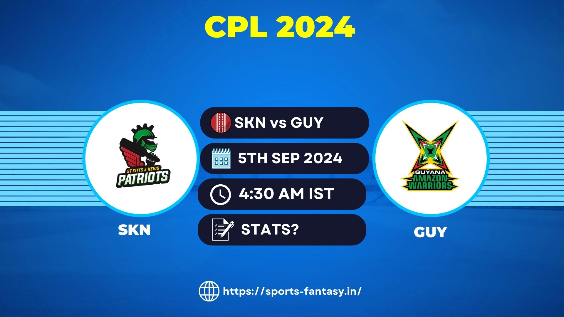 SKN vs GUY Dream11 Prediction