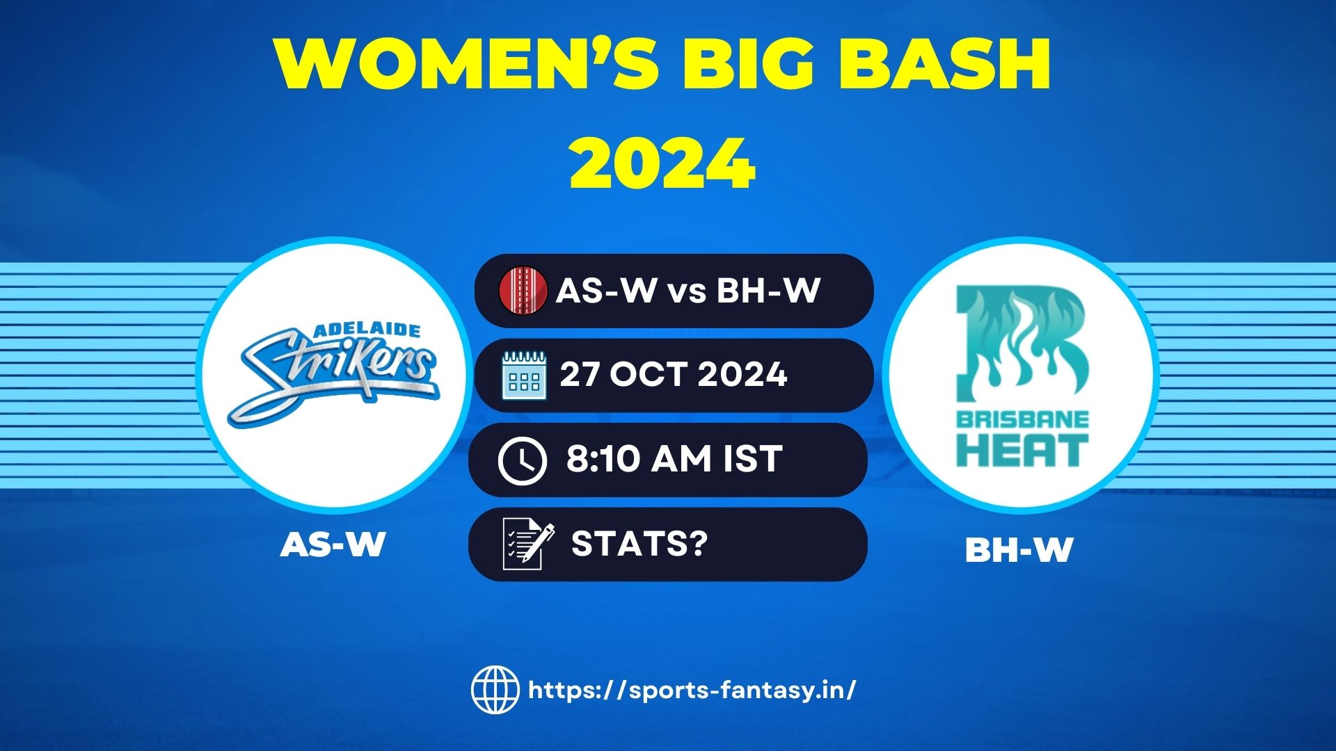 AS-W vs BH-W Dream11 Prediction