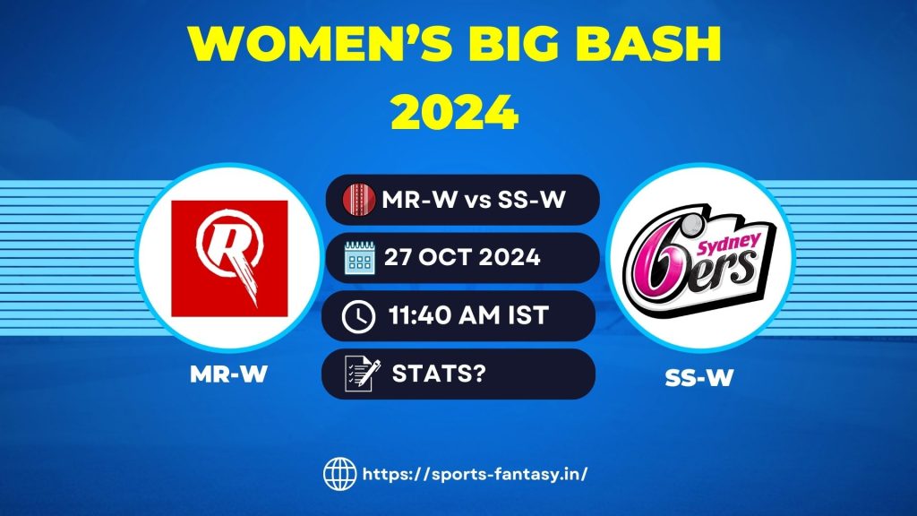 MR-W vs SS-W Dream11 Prediction