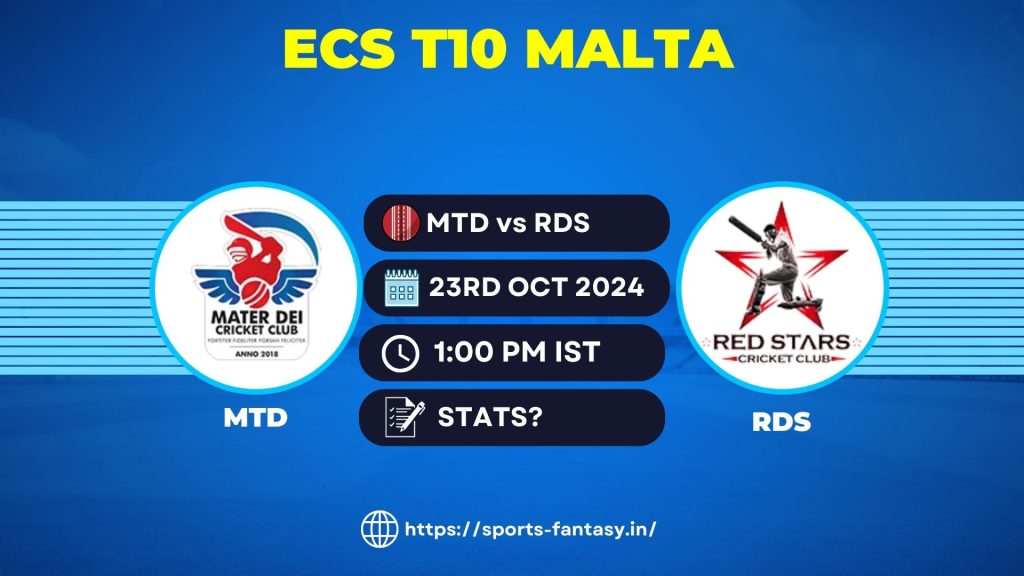 MTD vs RDS Dream11 Prediction