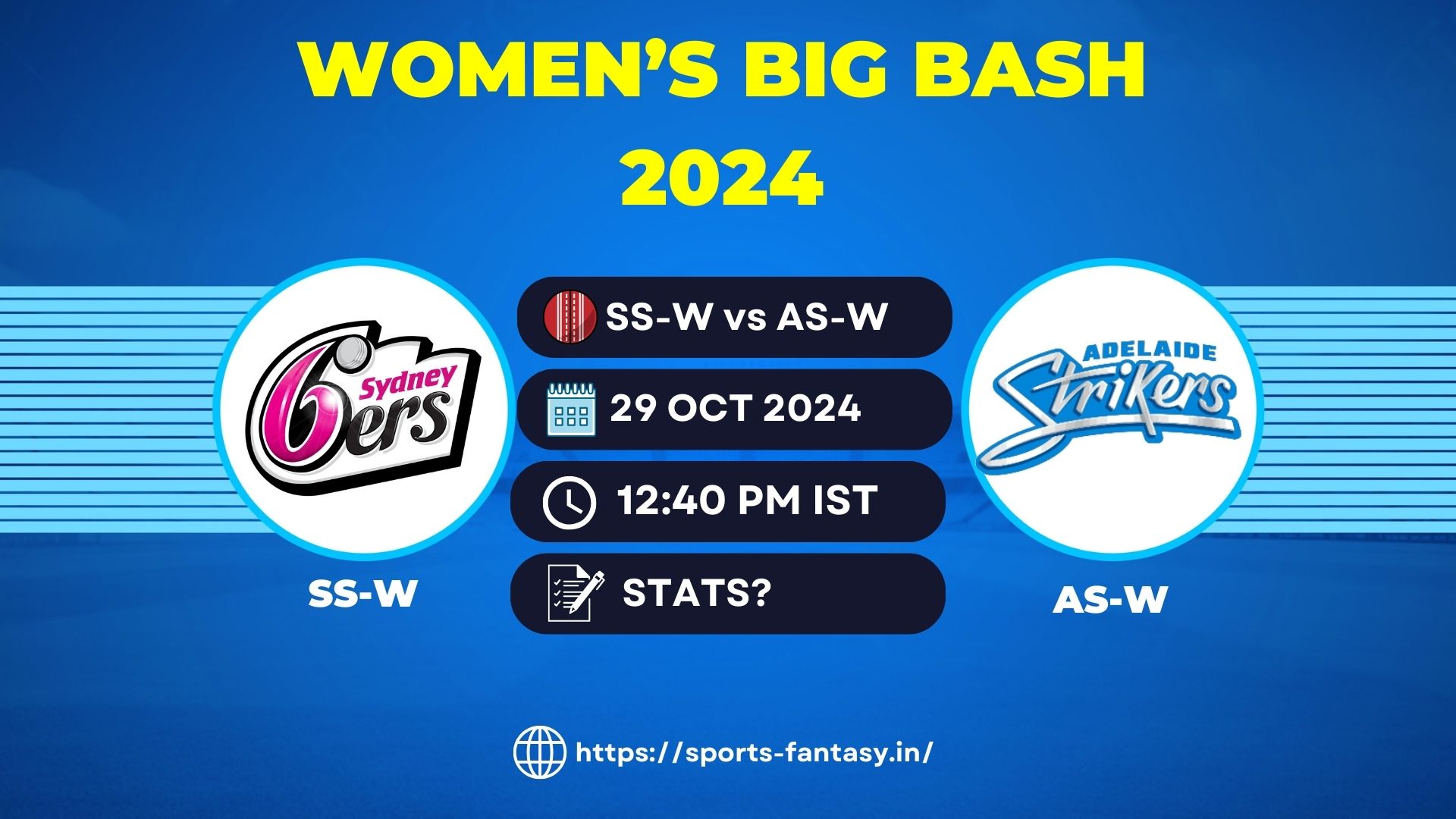 SS-W vs AS-W Dream11 Prediction