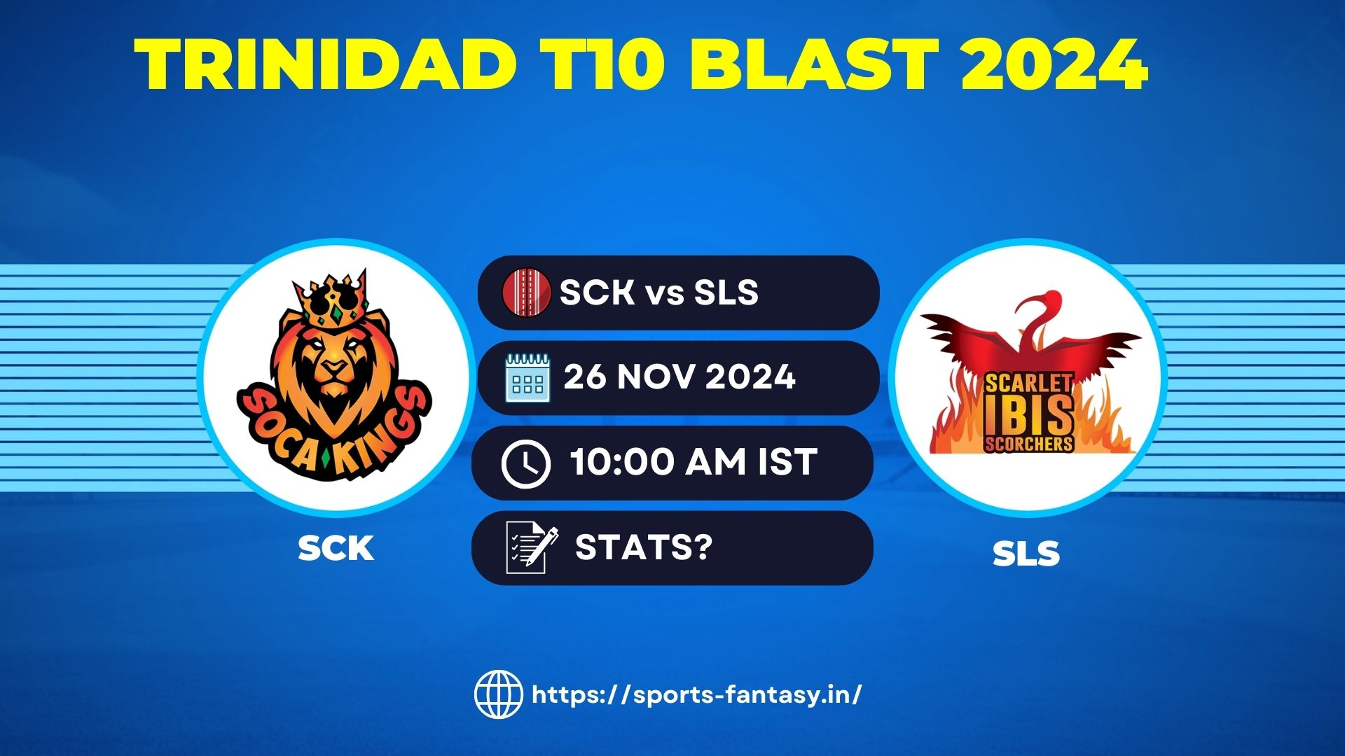 SCK vs SLS Dream11 Prediction