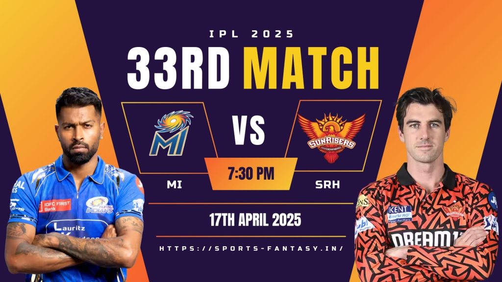 MI vs SRH Dream11 Prediction