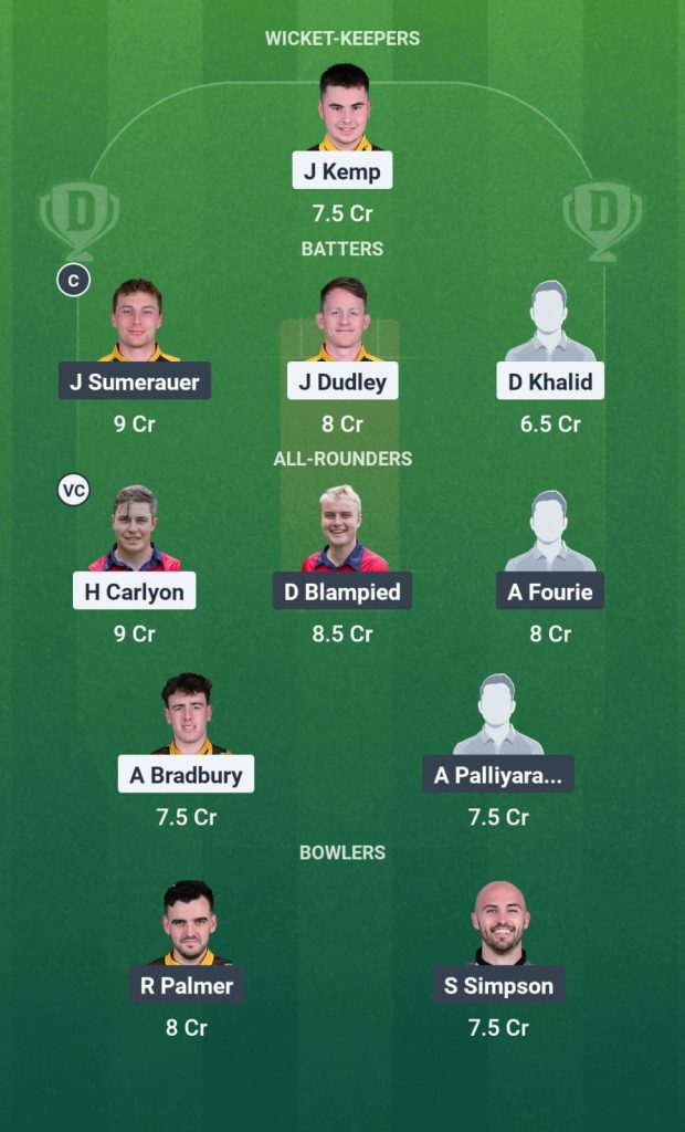 ER vs CC Dream11 Team
